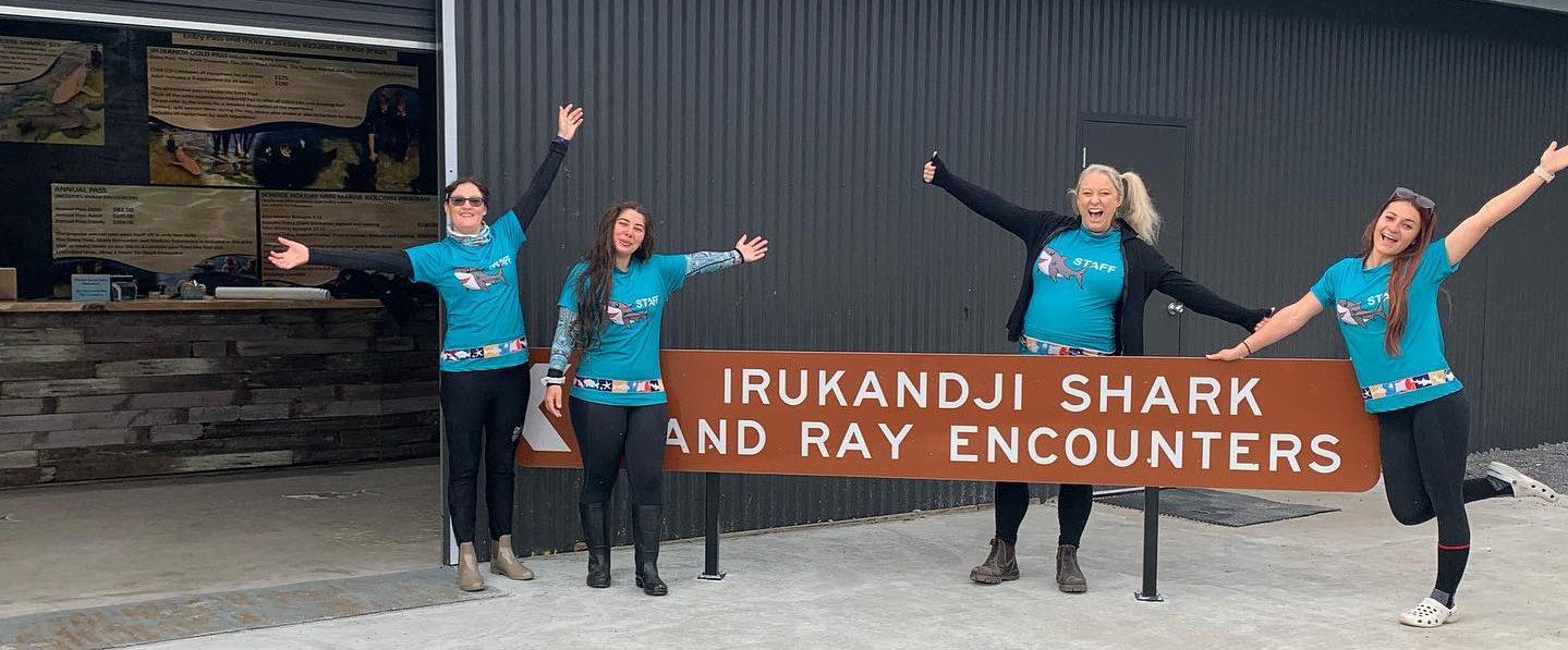 Zoo Keepers celebrate opening day at Irukandji Shark & Ray Encounters in Anna Bay