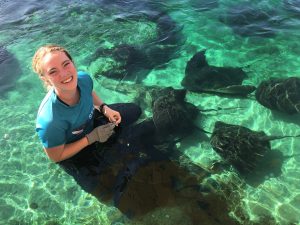 Staff in Ray Lagoon at Irukandji Shark & Ray Encounters Anna Bay